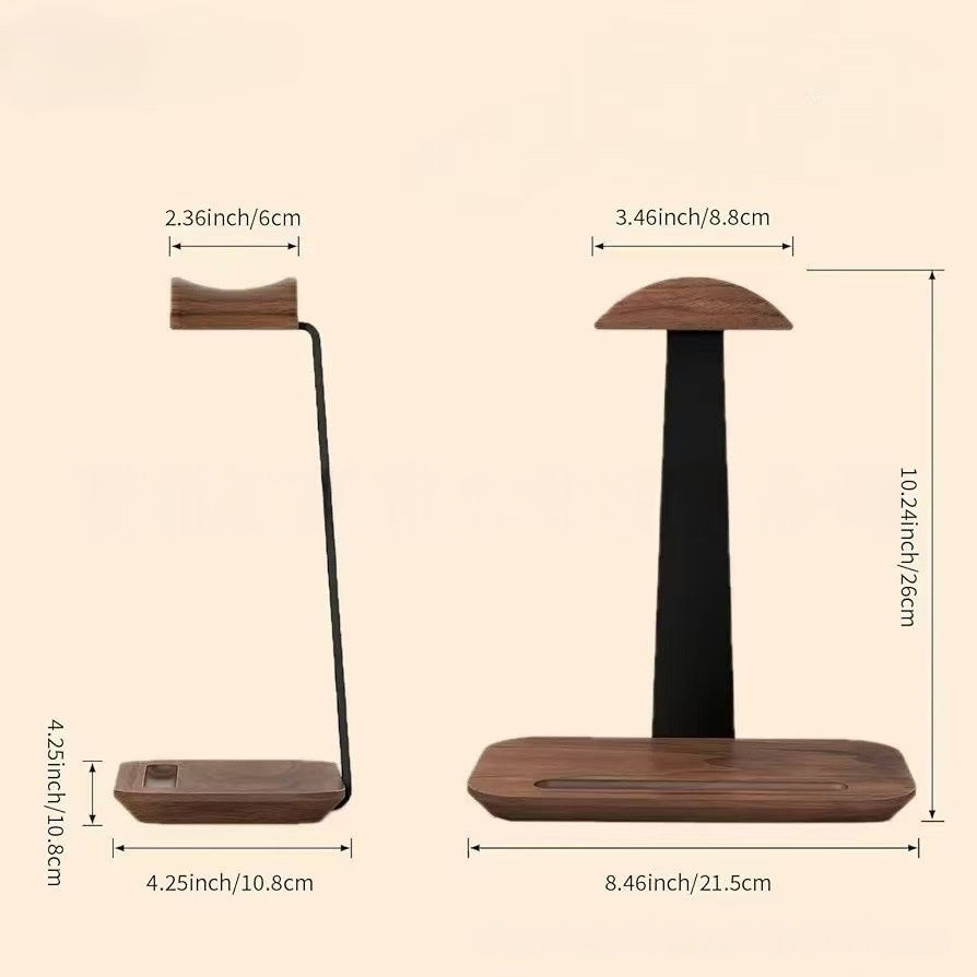 NARA Rest walnut headphone stand dimensions