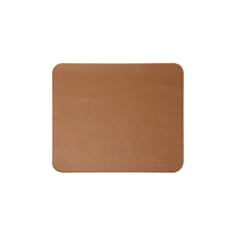 NARA Ground brown leather cork desk mat, small