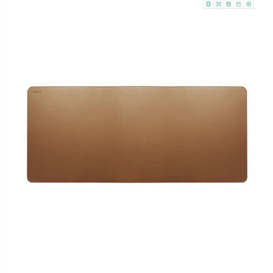 NARA Ground brown leather cork desk mat, large