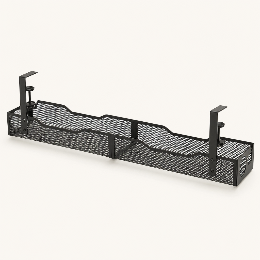 NARA Hide steel mesh under-desk cable tray
